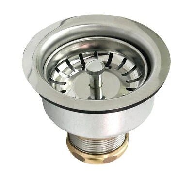 Kitchen Sink Stainless Steel Drain Assembly Strainer Basket Snaplock Stopper - Image 1 of 4