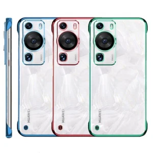 For Huawei P60 P60Pro P60Art Clear Electro-Plating Rimless Hard Case Back Cover - Picture 1 of 30