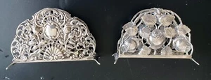 2 Small Brass Letter Holders 4.5" x 1.5" & 4" x 1.5" - Picture 1 of 7