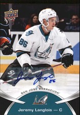 2015-16 Upper Deck AHL Autographs #4 Jeremy Langlois 