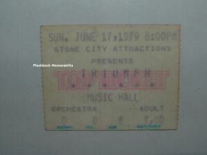 TRIUMPH 1979 Concert Ticket Stub HOUSTON Texas MUSIC HALL Rik Emmett VERY RARE
