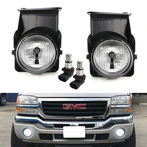Kit de luces antiniebla de lentes transparentes con especificaciones OEM blancas 15-SMD para 03-06 GMC Sierra - Imagen 1 de 7