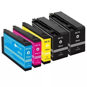 5 CARTUCCE HP 953XL COMPATIBILI PER HP OFFICEJET PRO 8210,8218,8710,8720,8730,77 - Imagen 1 de 1