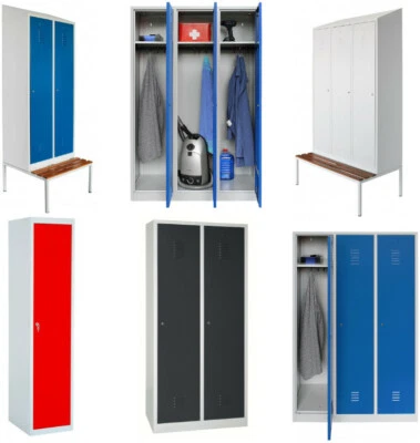 Spind Stahlspind Metallspind Garderobenspind Umkleidespind 40cm breite Abteile - Bild 1 von 4