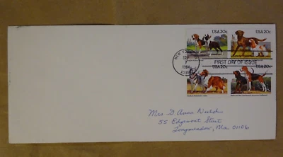 Popular Dog Breeds September 7 1984 New York, NY First Day FDC "USA 20 Cents" - Image 1 of 4