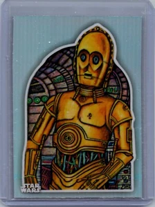 2023 Topps Cromado Star Wars C-3PO RETURN OF THE JEDI 40TH ROJ40-3 - Imagen 1 de 2