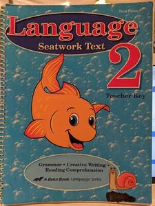 A Beka Language 2 Sitzarbeitstext, Lehrerschlüssel, 3. Auflage, 1998 - Bild 1 von 1