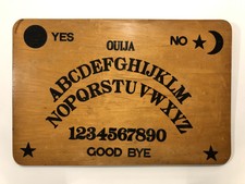 Authentic Antique Wooden Ouija Spirt Mystic Occult Game Board Yes? No? Maybe? VG
