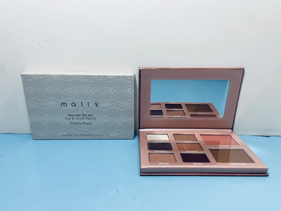 MALLY - GLOW GET ‘EM, GIRL - EYE & CHEEK PALETTE - 8 COLORS - 0.52 OZ - NEW - Image 1 of 1