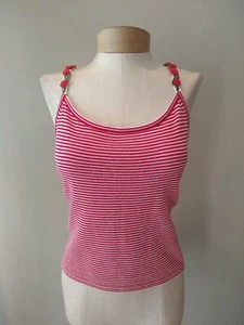 NWT $120 sz L / XL ETCETERA VINTAGE ROSE EMBELLISHED COTTON CAMISOLE TANK TOP - Picture 1 of 6
