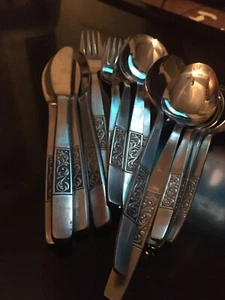 16pc Service 4 Set Amefa Stainless Holland Royal Damask Dinner Fork Knives Spoon - Picture 1 of 4