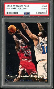 1993-94 Stadium Club - Base - MICHAEL JORDAN - #169 - Chicago - PSA 9 Mint - Picture 1 of 2