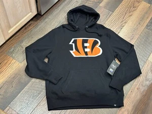 Cincinnati Bengals NFL Men's '47 Black Imprint Headline Pullover Hoodie - NWT - Picture 1 of 9