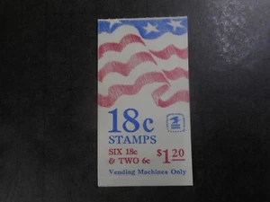 Scott 1893a, 18 cent, Flag & Anthem, Booklet pane of 8 - Picture 1 of 1
