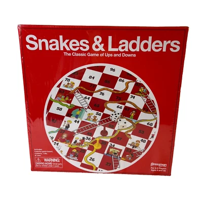 Snakes and Ladders Family Classic Board Game Pressman #1911B New in Box Sealed - Image 1 of 4