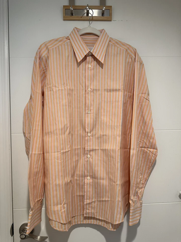Brioni Gold Label Men's Button up Dress Shirt Striped Size 16 L Italy - Image 1 of 4