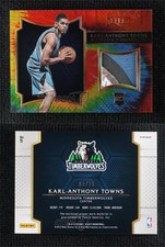 2015-16 Panini Select Swatches Tie-Dye Prizm /25 Karl-Anthony Towns #5 Rookie RC