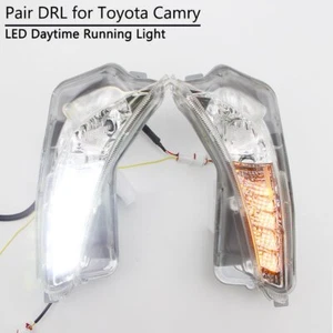 For Toyota Camry 15-17 DRL Fog Lamp Assembly LED Daytime Running Light w/ Turn - Picture 1 of 12