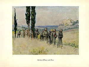Franziskus -- Auf dem Weg nach Rom - Coloriert - aus 1931 - Picture 1 of 1