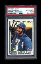 HAROLD BAINES SIGNED 1982 TOPPS PSA/DNA AUTOGRAPHED HOF VINTAGE SIGNATURE