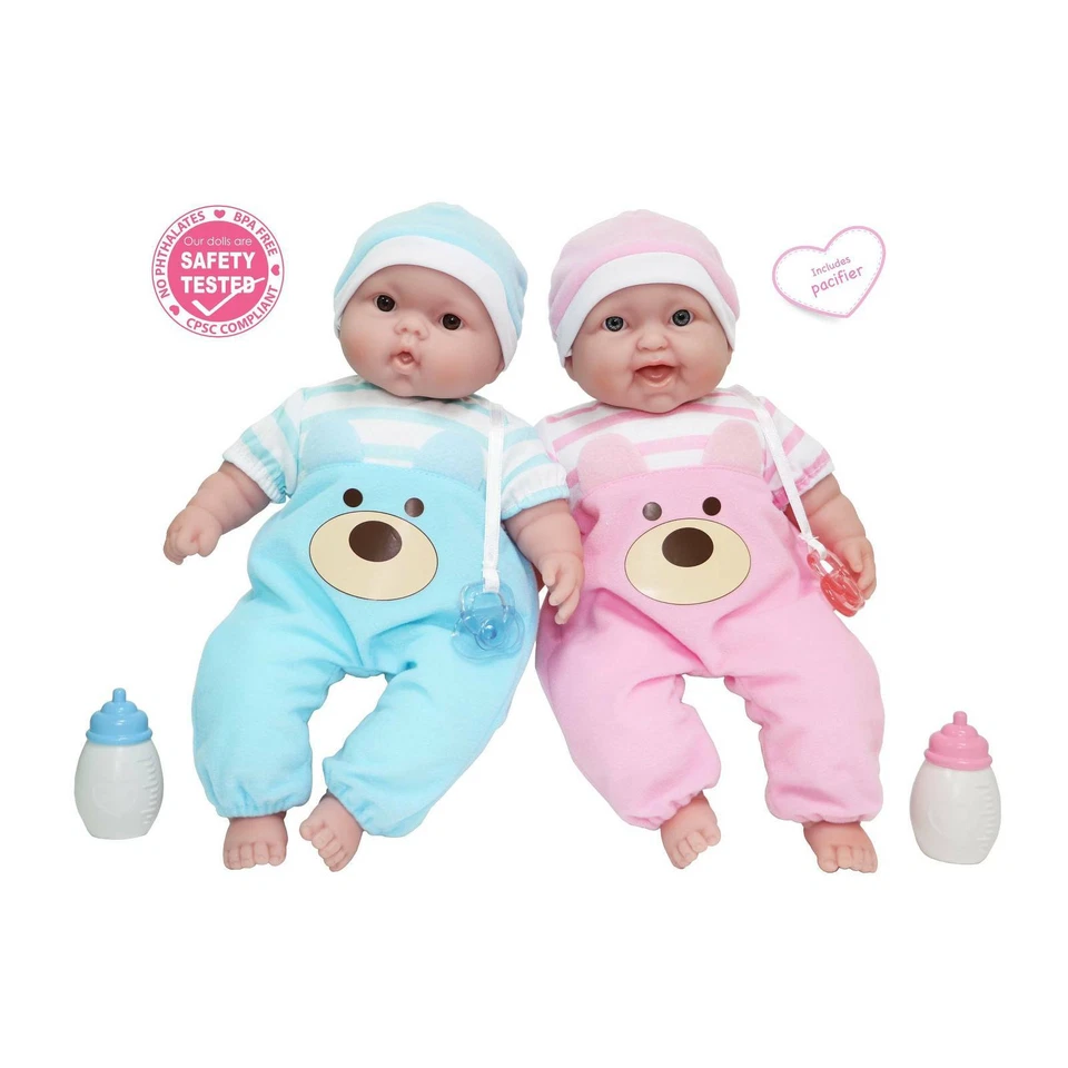 "JC Toys Lots to Cuddle Babies, 13-Inch Baby Soft Doll Soft Body Twins, Designed by Berenguer"