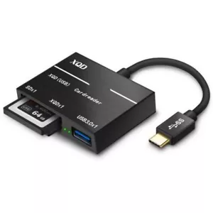 XQD SD Memory Card Reader Type-C USB 3.0 Hub Adapter For Sony/Nikon/Canon/Lexar - Picture 1 of 14