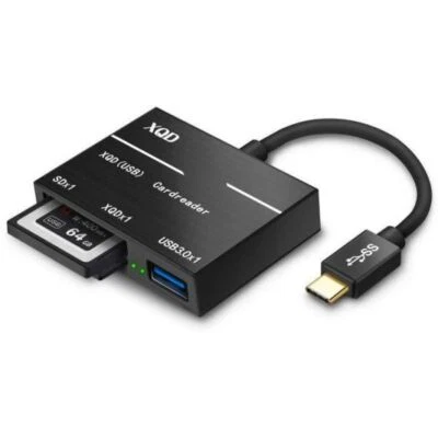 XQD SD Memory Card Reader Type-C USB 3.0 Hub Adapter For Sony/Nikon/Canon/Lexar - Image 1 of 4