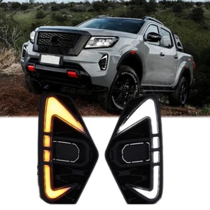For Nissan Navara NP300 2021 2022 2023 LED Fog Light DRL With Turn Signals Lamp - Picture 1 of 13