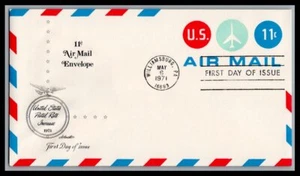 US FDC # UC43 11c Jet Plane Artmaster 1971, 9p1242 - Picture 1 of 1