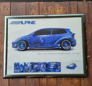 Vintage Rare Original 2003 Honda Civic Si mermaid Alpine 25th Anniversary Poster - Picture 1 of 12