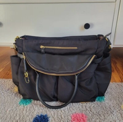 Bolso de pañales para bebé Skip Hop negro - Bolso de hombro grande Foto 1 de 4