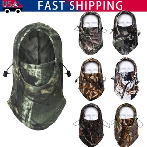 Tactical Military Winter Balaclava Face Cover Ski Mask Windproof Fleece Camo Hat - Picture 1 of 29