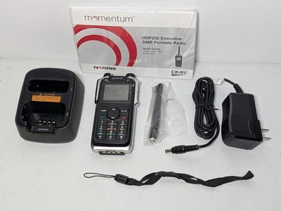 Harris Momentum HDP250 UHF (403-470 MHz) Analog DMR 2 & 3 Trunking NEW X1P - Image 1 of 4