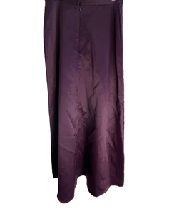 Vintage lila Maxirock Whimsigoth Witchy Satin Vamp sexy formell Damen 9/10 - Bild 1 von 10