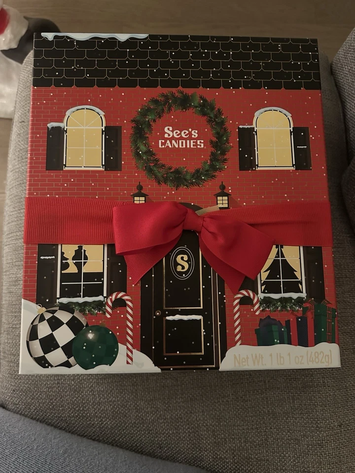 See’s Candies Advent Calendar Empty Box 2024 Holiday House Design – 24 Drawers - Image 1 of 4