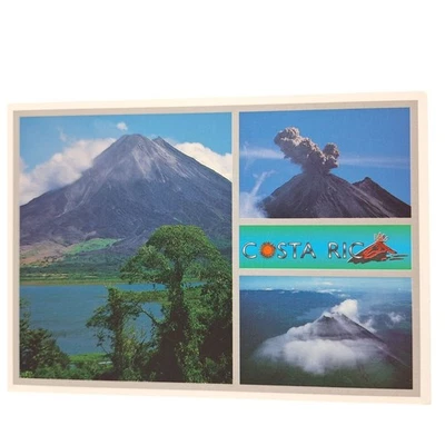Postcard Arenal Volcano Costa Rica Multiview Chrome Unposted - Image 1 of 2