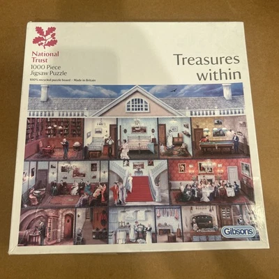 National Trust Gibsons 'Treasures Within' Jigsaw  1000 Pieces Unchecked SEE BIO - Image 1 of 4