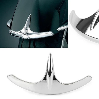 Chrome Front Fender Fairing Tip Accent Trim Decoration Fit Honda Goldwing GL1800 - Imagem 1 de 4
