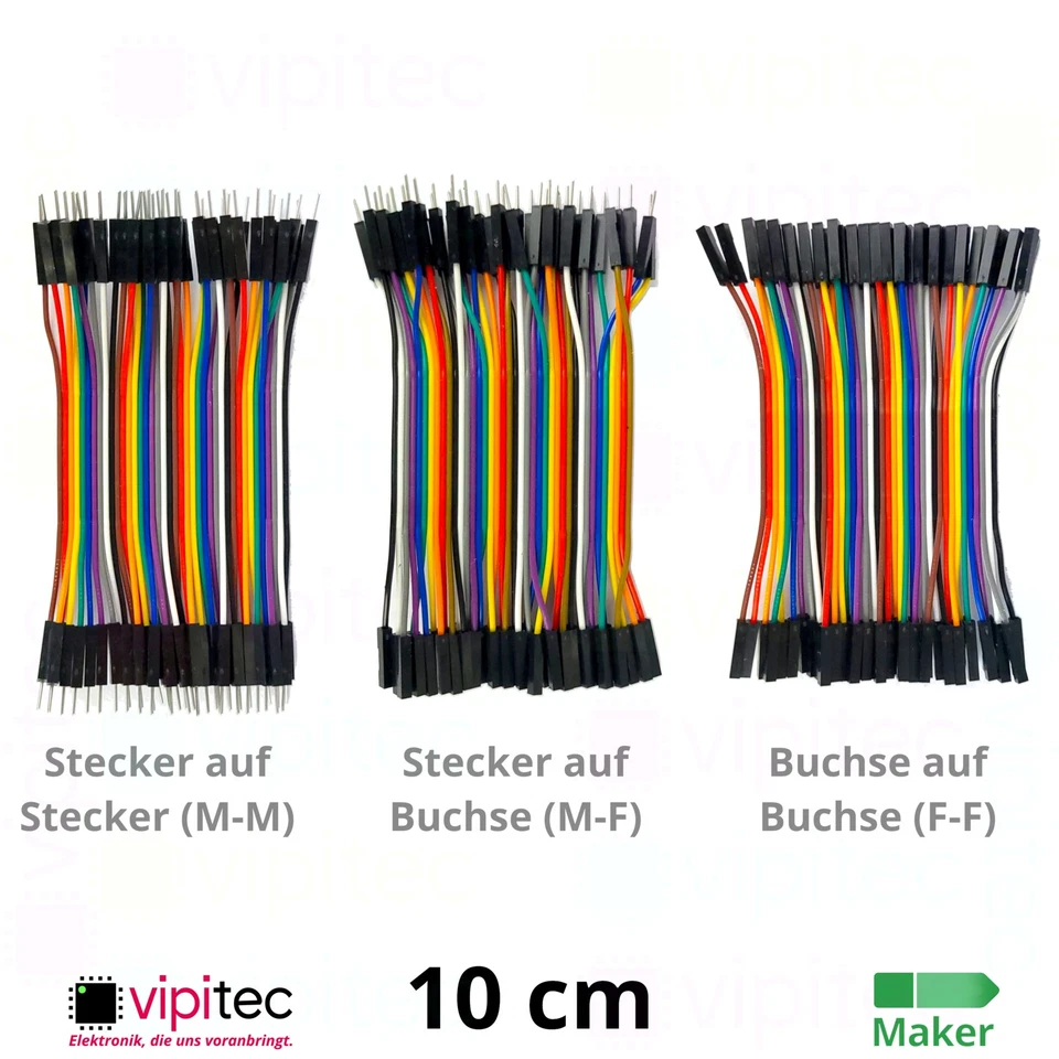 10cm Dupont Jumper Kabel Breadboard Wire Draht Brücke für Arduino Raspberry Pi - Bild 1 von 1