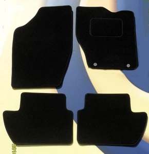 Car Mats for PEUGEOT 107 2005 ON QUALITY BLACK CARPET + 2 clips - Picture 1 of 7