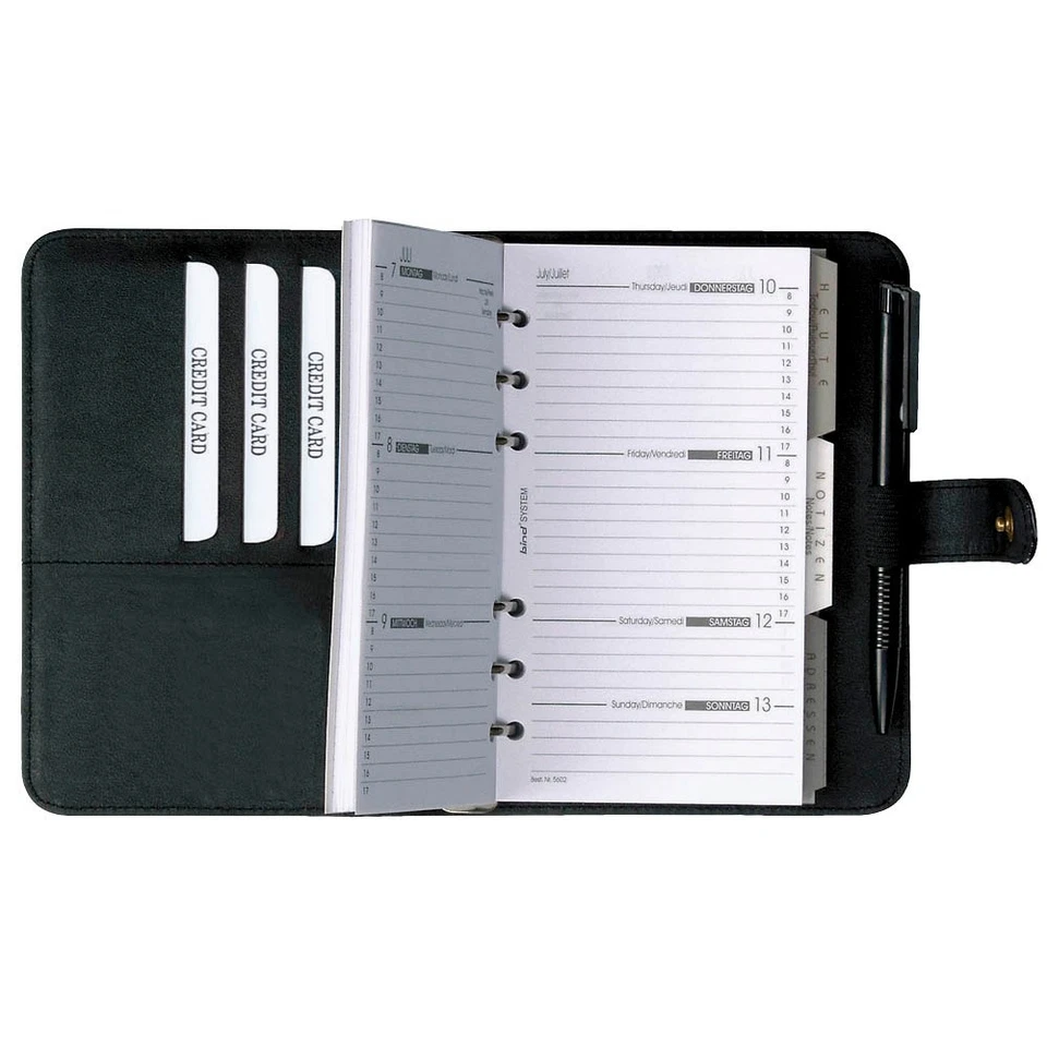 Bind Systemplaner Standard Lederimitat für Format A6