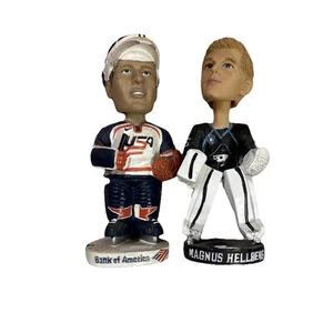 Bobblehead Lot 2 USA Salt Lake 2002 Winter Olympic Goalie BOA MAGNUS HELLBERG - Bild 1 von 5