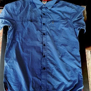 The North Face Herren Wanderhemd mittelblau Knopfleiste Kurzarm - Bild 1 von 9