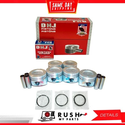 90-94 Piston and Ring Kit For Ford Mazda Aerostar 4.0L V6 OHV 12v DNJ PRK422 - Image 1 of 4