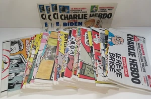 lot de 54 x revue journal CHARLIE HEBDO année 2021 2022 macron lepen trump biden - Picture 1 of 8