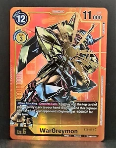 Digimon Card Game WarGreymon BT4-048 SR Super Rare Alt Art Great Legend - Picture 1 of 3