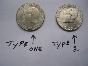 1776-1976-D Type 1 And 2 Eisenhower Dollars, Look at the "S" in states PIC.1,2,3 - Picture 1 of 12