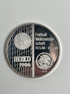 Seltene Silbermünze 999 Fußball Weltmeisterschaft 1986 - Bild 1 von 7