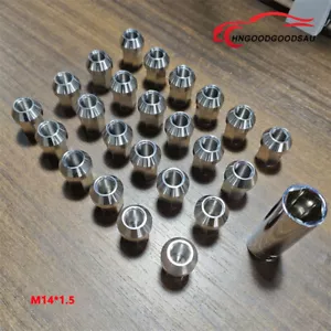 24pcs M14*1.5 Stainless Steel Wheel Nuts Lug Nuts Hex 19mm Length 35mm - Picture 1 of 12