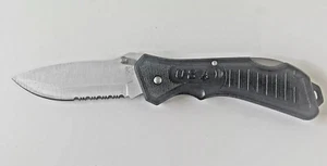 Buck Shot Cutlery Mustang Trapper 5.25” Closed Lockback knife Black Handle - Picture 1 of 3